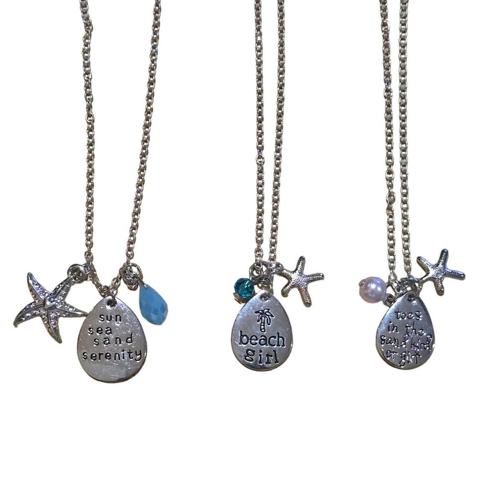 3 Beach Themed Charm Necklaces NWT